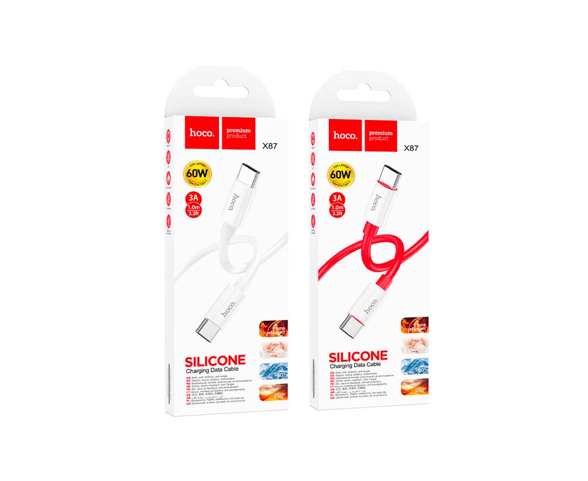 Hoco шнур Magic silicone PD TypeC TypeC X87