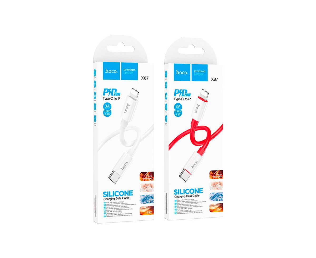 Hoco шнур Magic silicone PD TypeC Iphone X87i