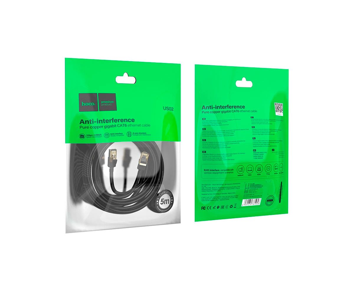 Hoco кабель патч-корд RJ45 -5m US07