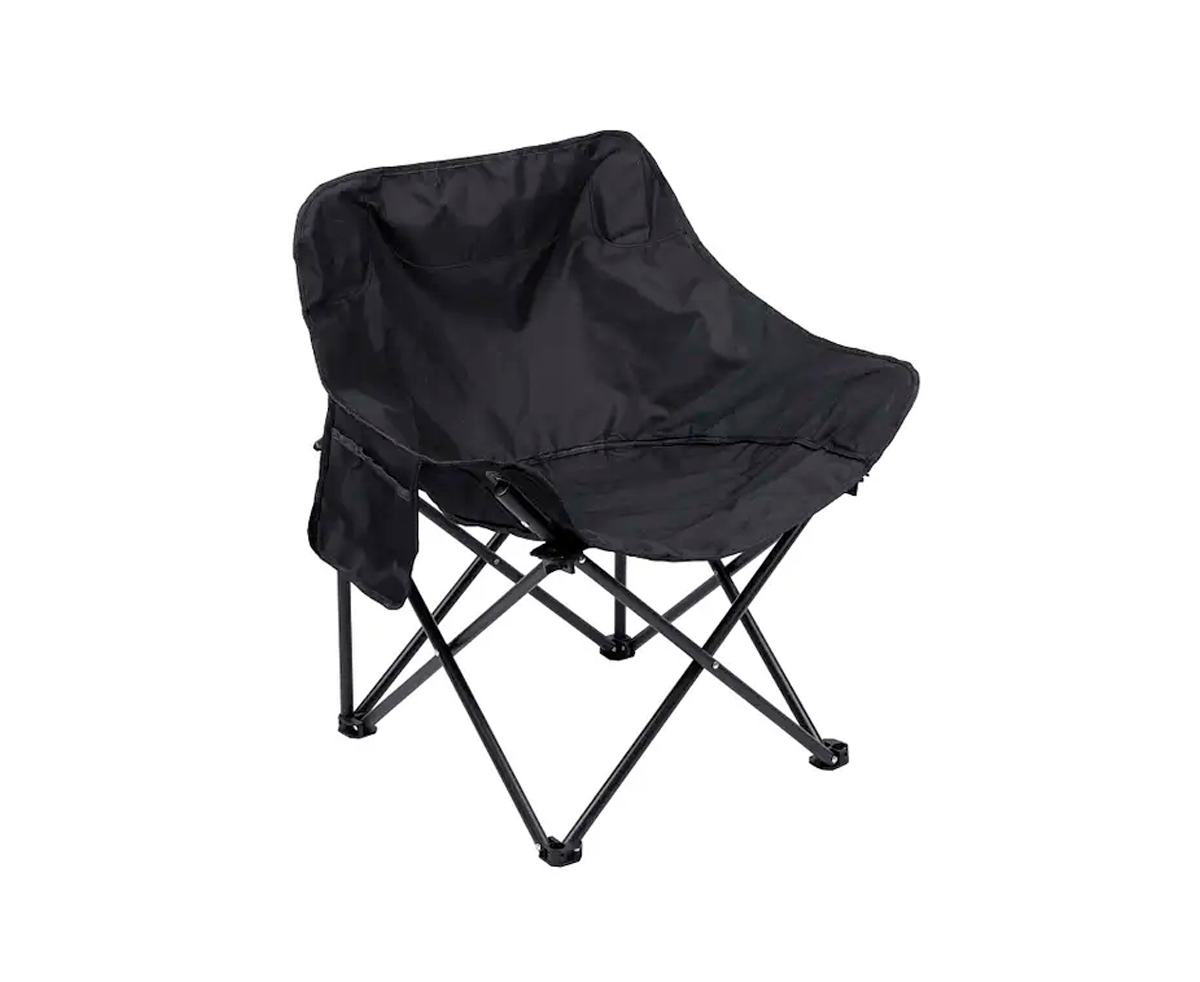 Scaun pliabil de camping, cu șezut moale