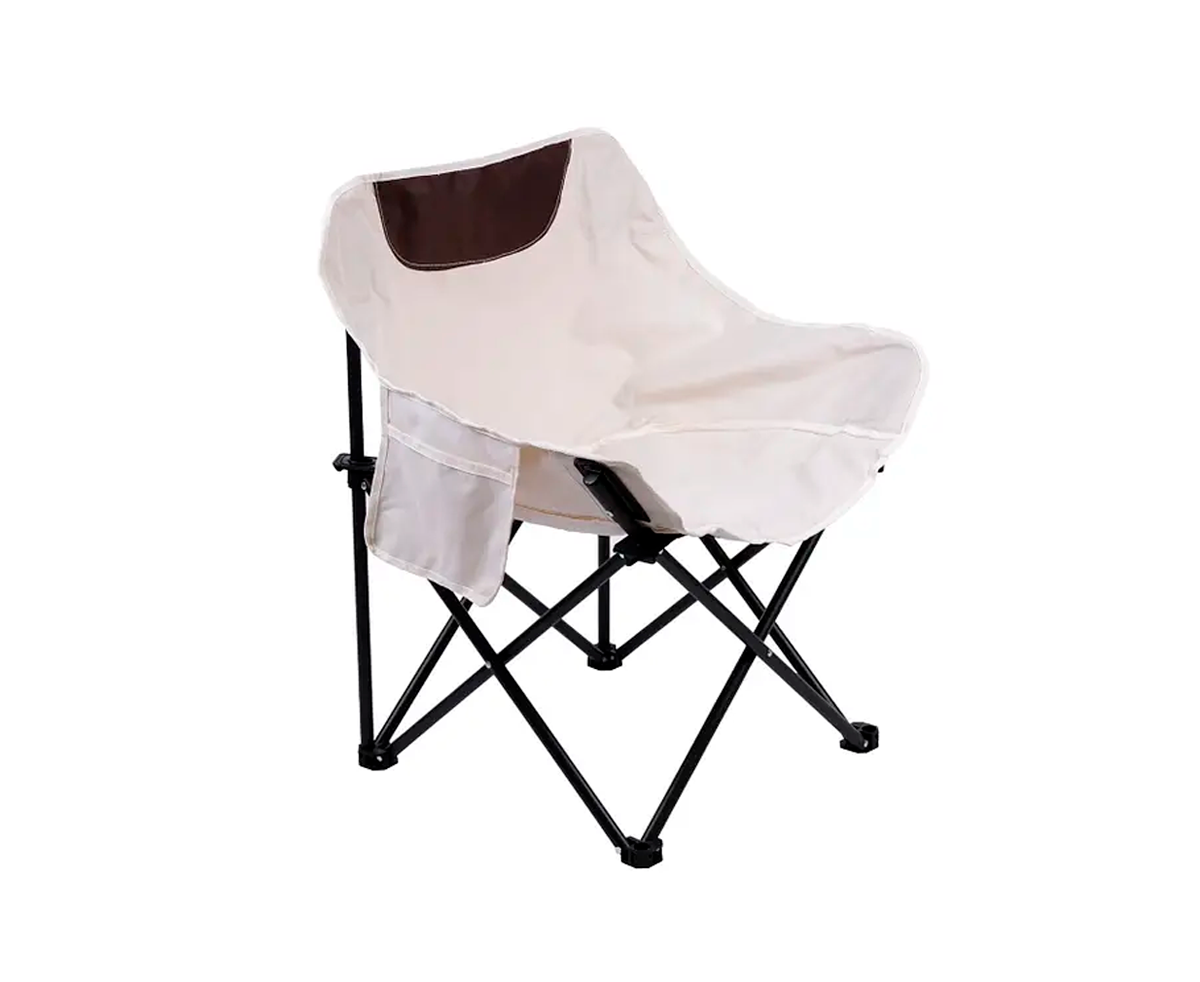 Scaun pliabil de camping, cu șezut moale