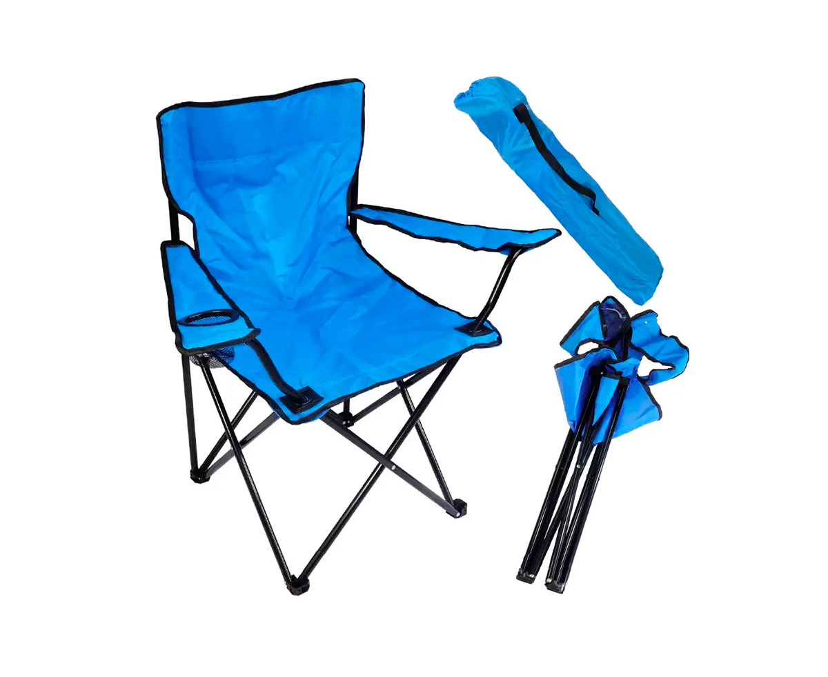 Scaun pliabil de camping cu suport pentru pahar