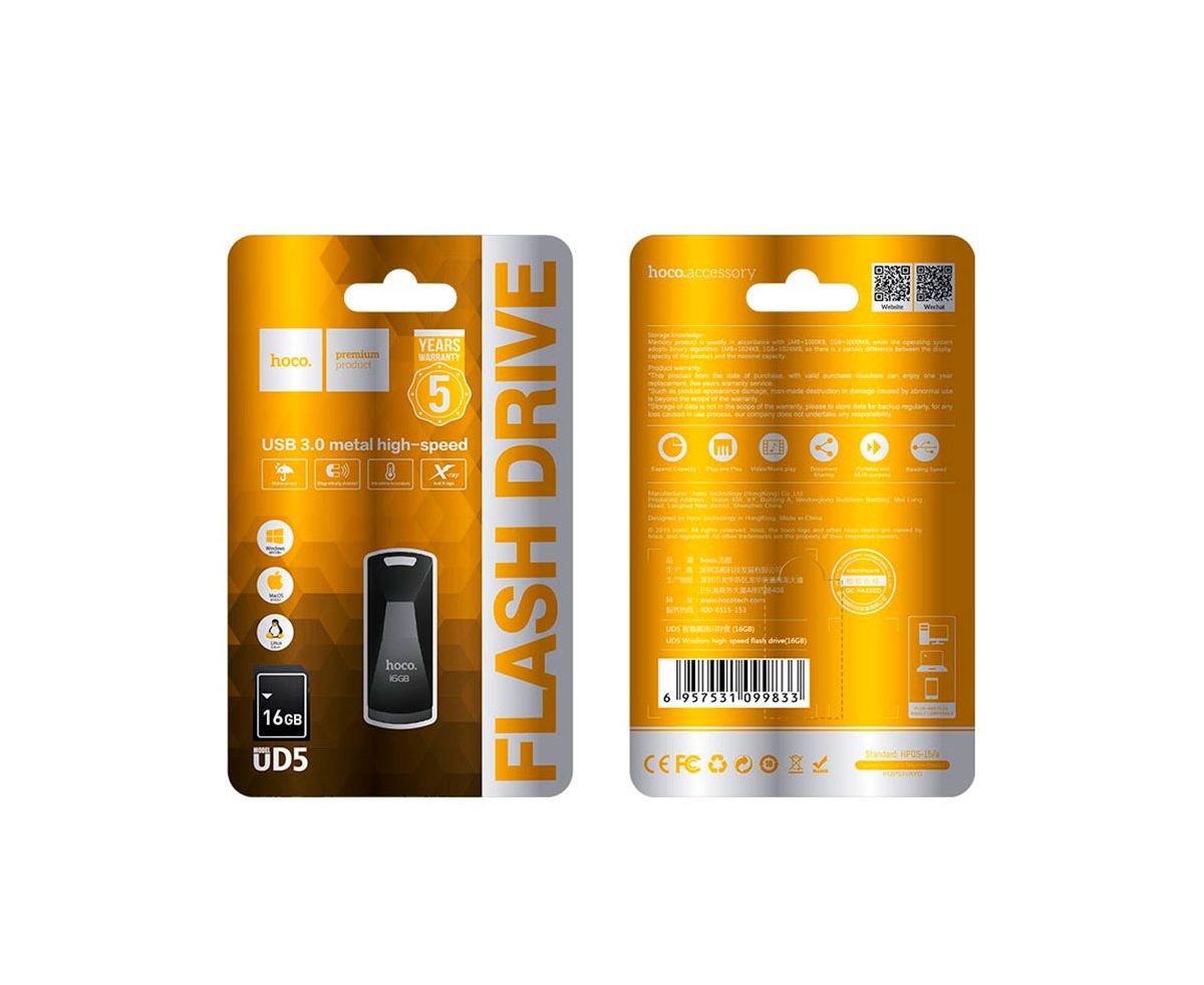 Hoco флешка 16 GB USB UD5
