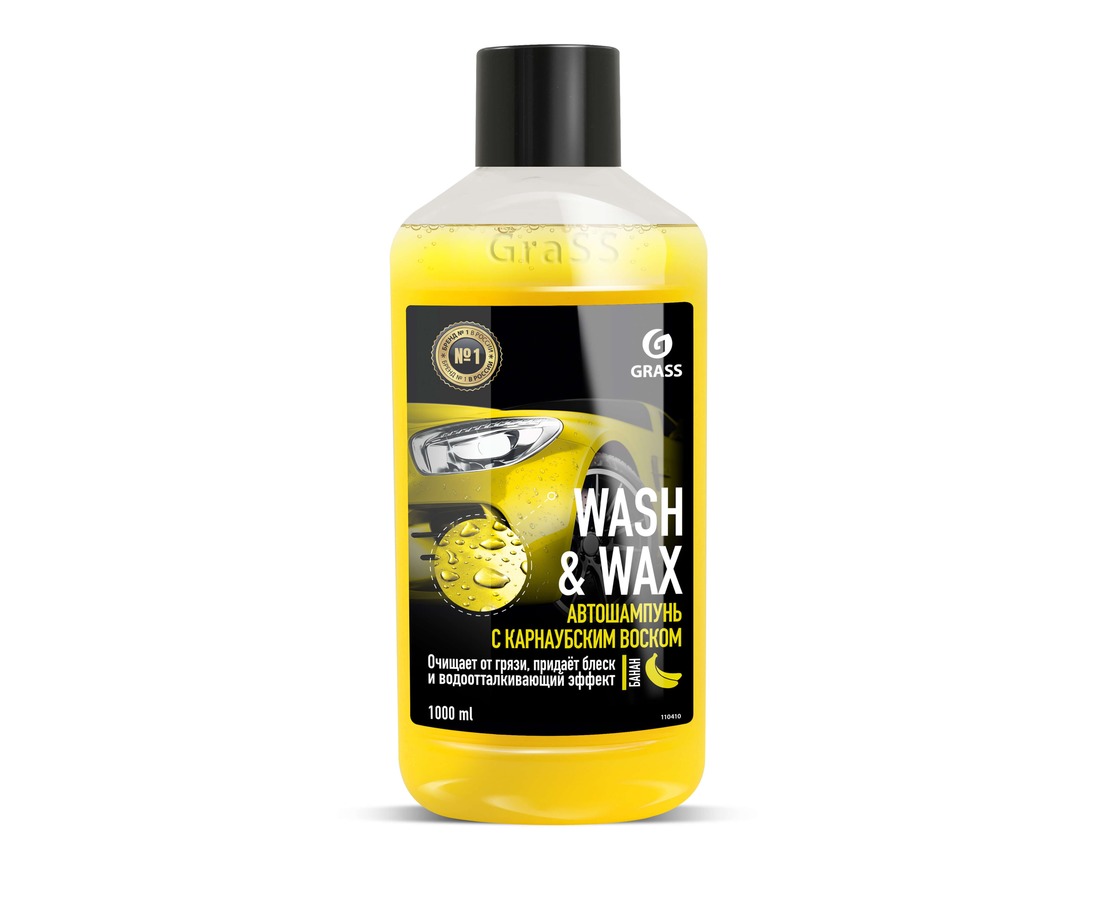 Grass Автошампунь с карнаубским воском Wash & Wax 1L