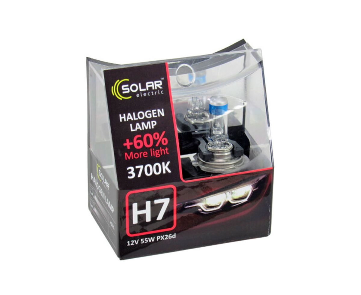 Solar H7 12V 55W PX26d Starlight + 60%, SET 2 шт