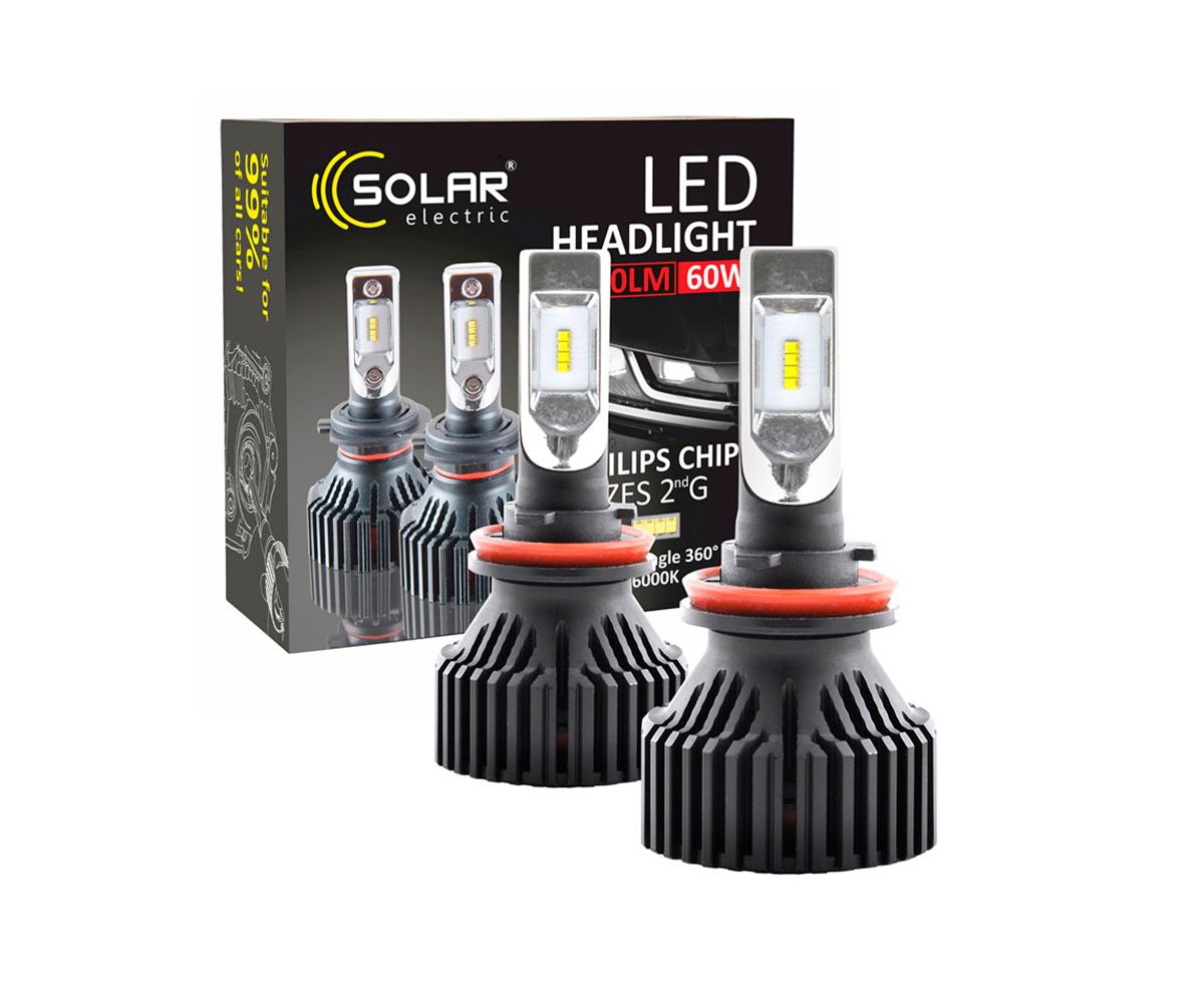 LED SOLAR H11 12/24V 6500K 8000Lm 6..