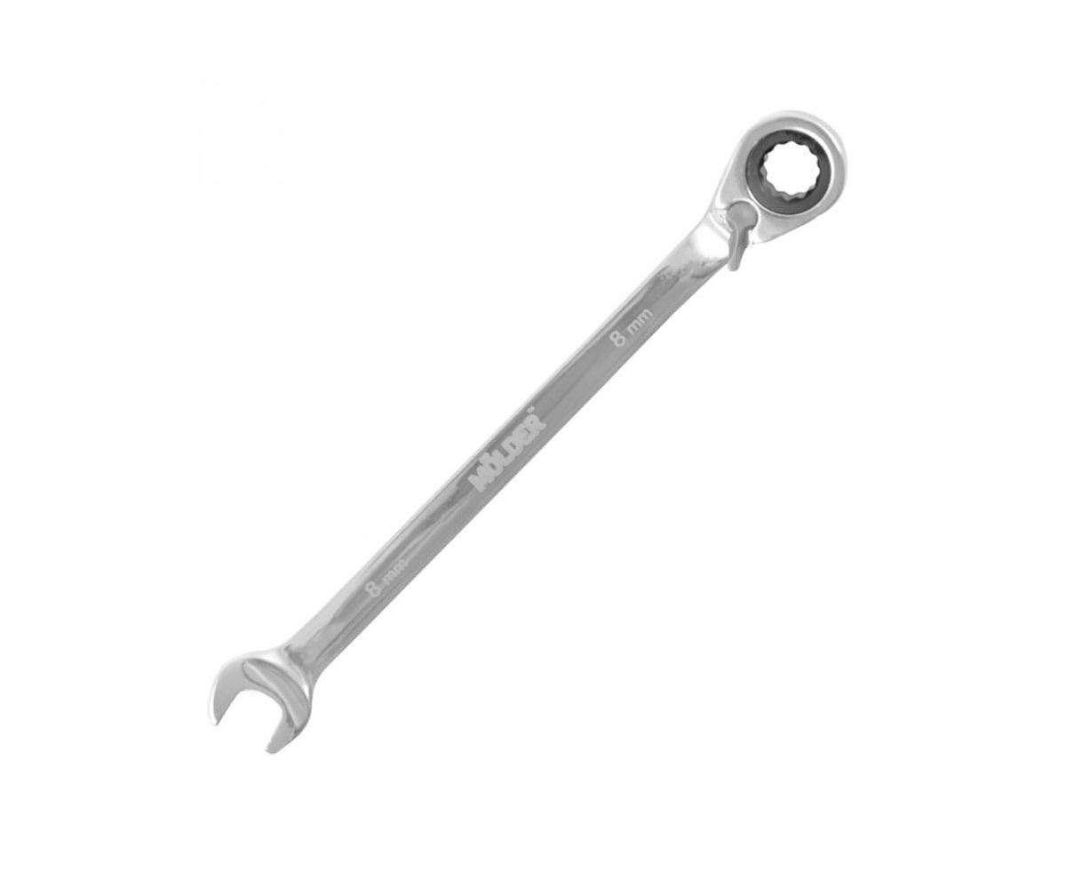 Ключ рожково-накидной 8 mm с переключателем Molder MT59008