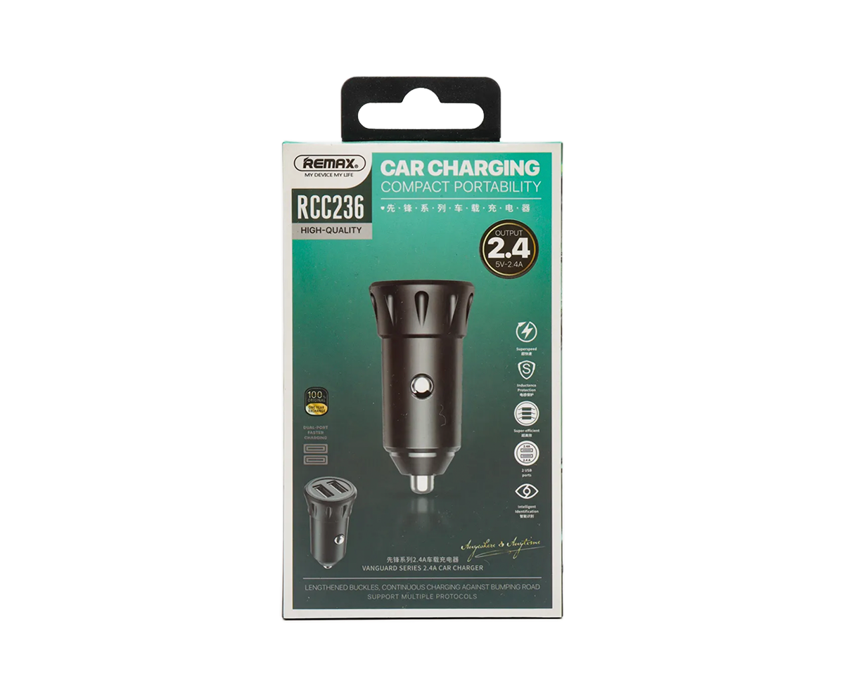 Remax Vanguard 2.4A 2USB прикуриватель RCC236