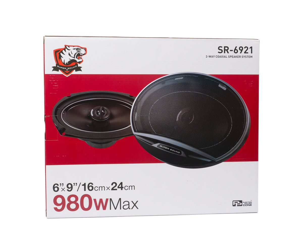 Колонки овал SR-6921 красные 6x9"