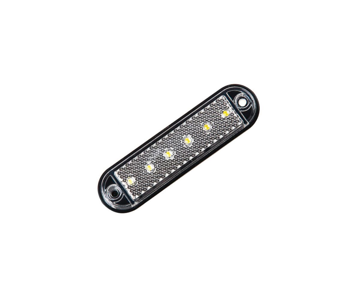 Фонарь лампа габарит белый 6LED L0165-B..