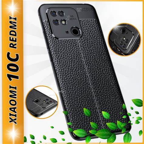 Husa Xcover RedMi 10C - Piele, Negru