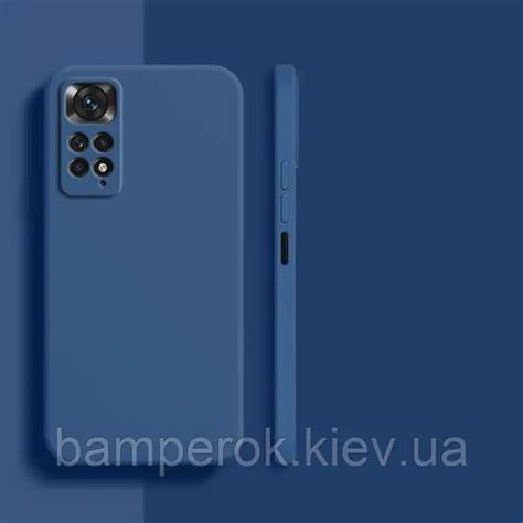 Husă Xcover Redmi Note 11 - Soft Touch (Microfibră), Albastru