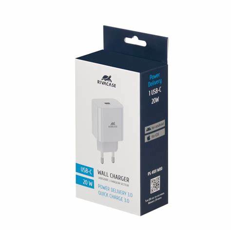 Încărcător Rivacase PS4101 WD5, 20W, Alb