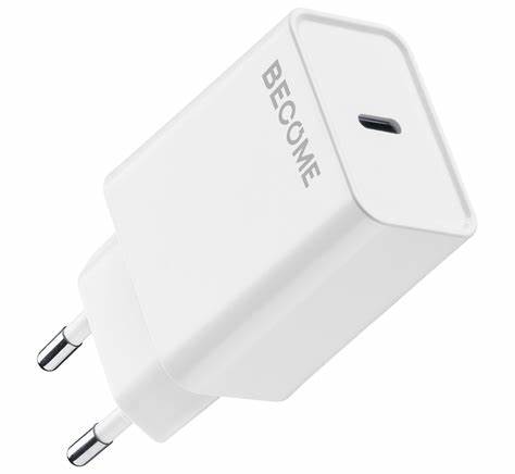 Încărcător Cellularline Become Eco Charger USB-C, 20W, Alb, pentru Apple