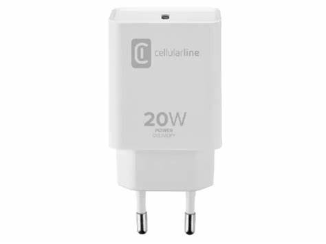 Încărcător Cellularline Become Eco Charger USB-C, 20W, Alb, pentru Apple