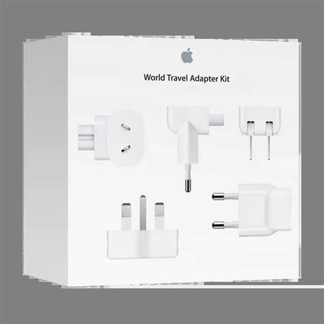 Adaptor de rețea Apple Travel Adapter Kit MD837, Alb