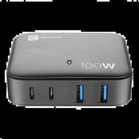 Încărcător Cellularline Nano GaN, 100W, Negru