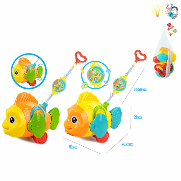 Jucarie cu suport de tragere cu muzica si lumini