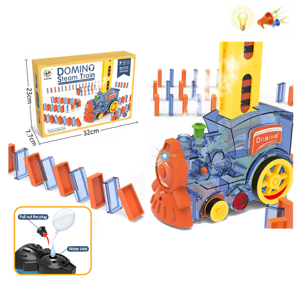 Tren cu domino cu muzica si lumini