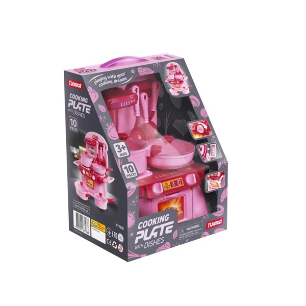 Set veselă Cooking Plate (10 piese) roz cutie – 51