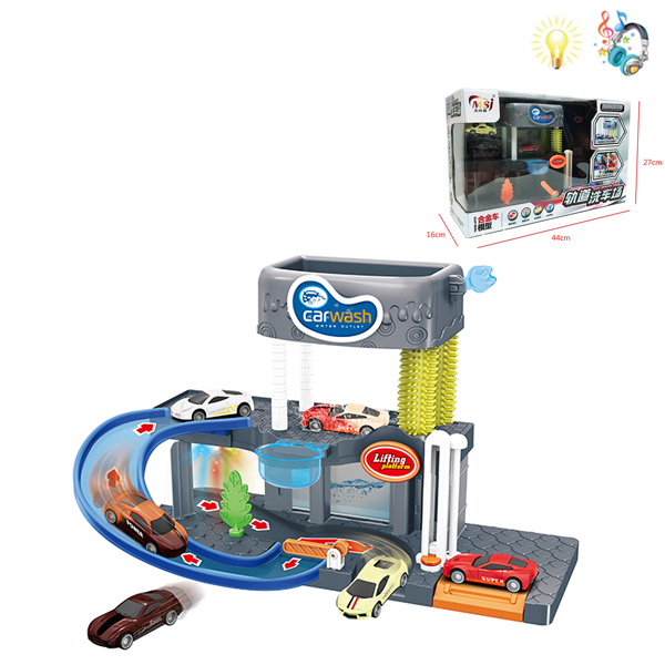 Мойка автомобиля водой (автомобиль меняет цвет)