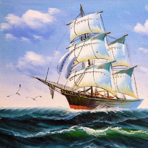 Набор для рисования по номерам Кораблик (30*40)