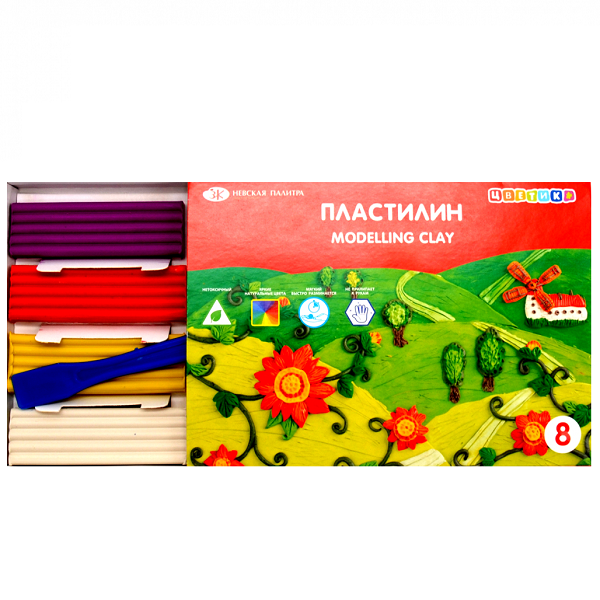 Plastilina Tvetic 8 culori