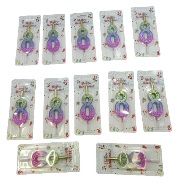 Set Lumanare pentru tort Fashion cifra 8 (1 buc) – 55