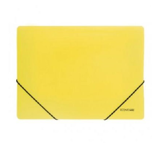 Mapa cu elastic Economix A4 (plastic/galben neon)