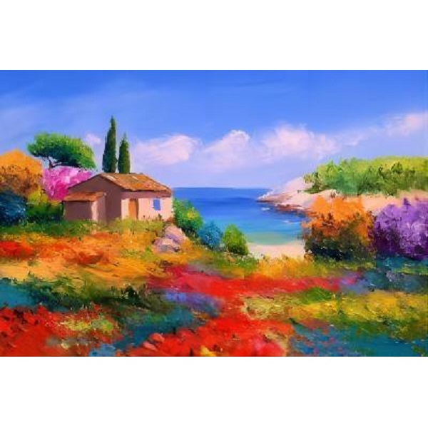 Cumpara  Picturi prin numere - Set pictam pe numere Peizaj (50*65)..