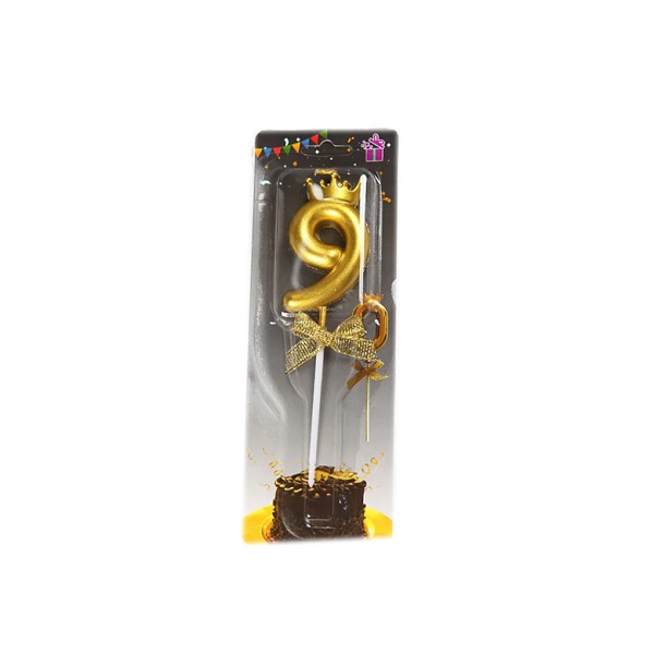 Cumpara  Totul pentru party - Lumanare cifra 9 aurie – 55..