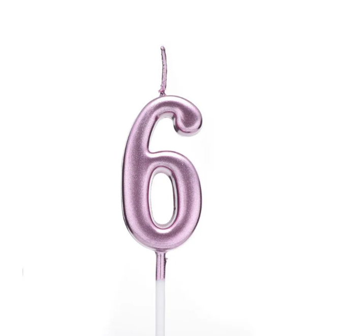 Cumpara  Totul pentru party - Lumanare cifra 6 roz – 55..