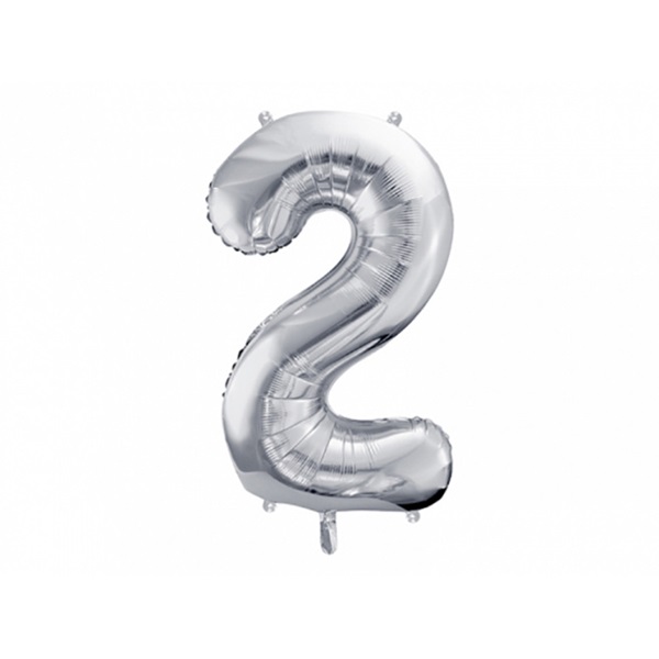 Cumpara  Baloane - Balon argintiu cifra 2..