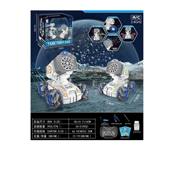 Masina R/C cu bule de sapun