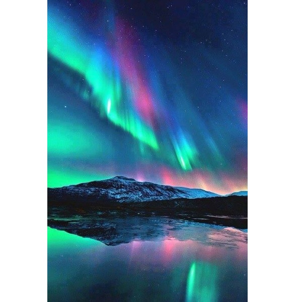 Cumpara  Picturi prin numere - Set pictam pe numere Aurora boreala (40*50)..