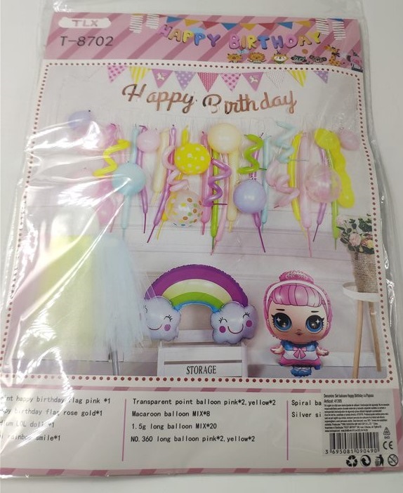 Set baloane Happy Birthday cu Păpușa – 41