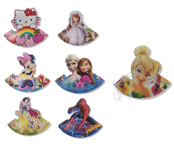 Картонная корона Персонажи 6 шт 33