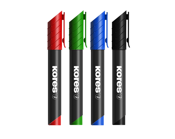 Набор перманентных маркеров Kores (3 мм/4кул) 27