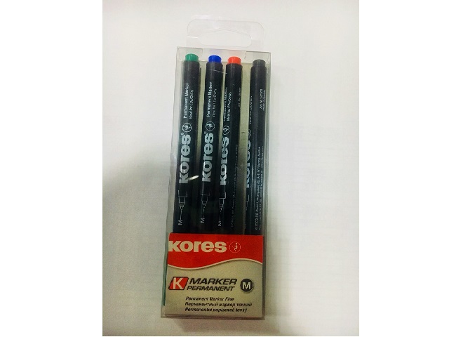Набор перманентных маркеров Kores (CD/DVD/4кул) 27