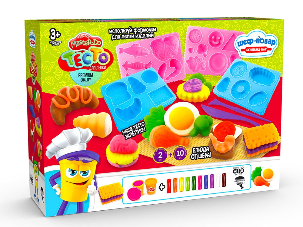 Set de creație Aluat pentru modelare MASTER DO Șef-povar. Senviș-bar