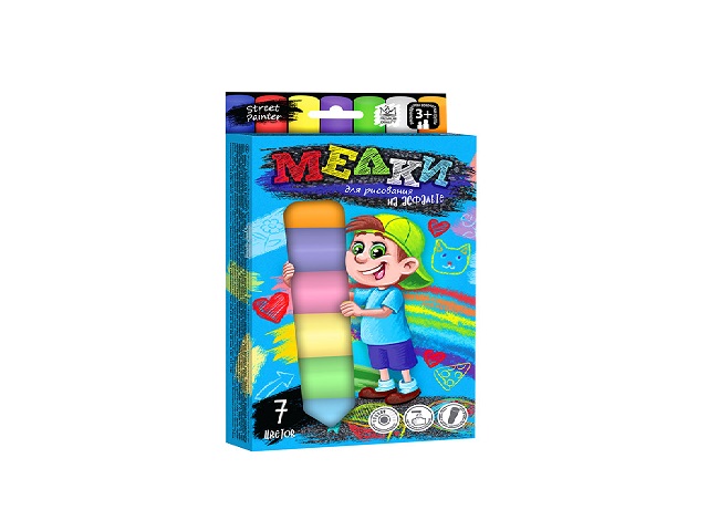 Creta pentru desen pe asfalt, MEGA 7 buc