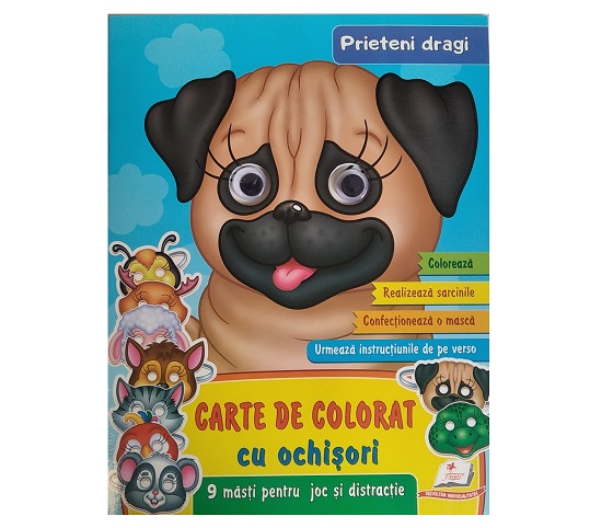 Carte de colorat cu ochisori - Prieteni dragi