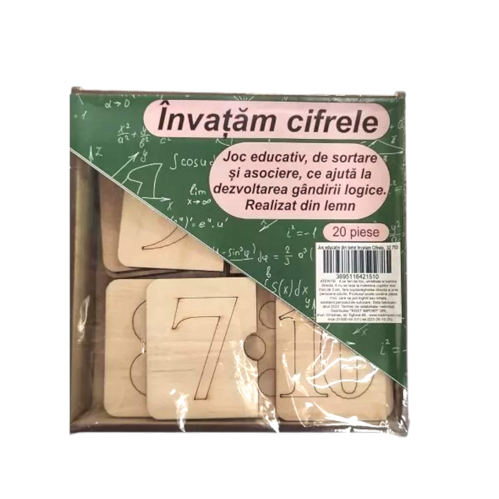 Cumpara  Litere/cifre magnetice - Joc educativ din lemn Invatam Cifrele  32..