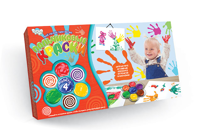 Краски для рисования пальцами (Мое первое творение) 4 цвета (12)