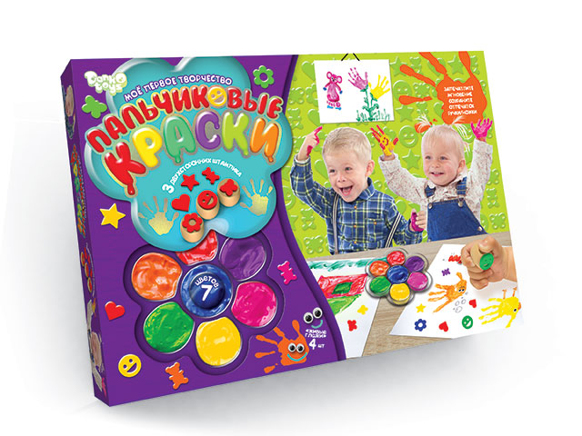 Vopsea pentru desen cu degetele ( Prima mea creatie )  7 culori (12)