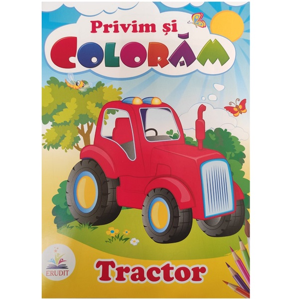 Cumpara  Carti - Privim si coloram - Tractor..