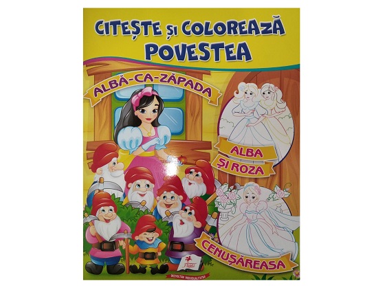 Citește și colorează - Alba ca Zăpada