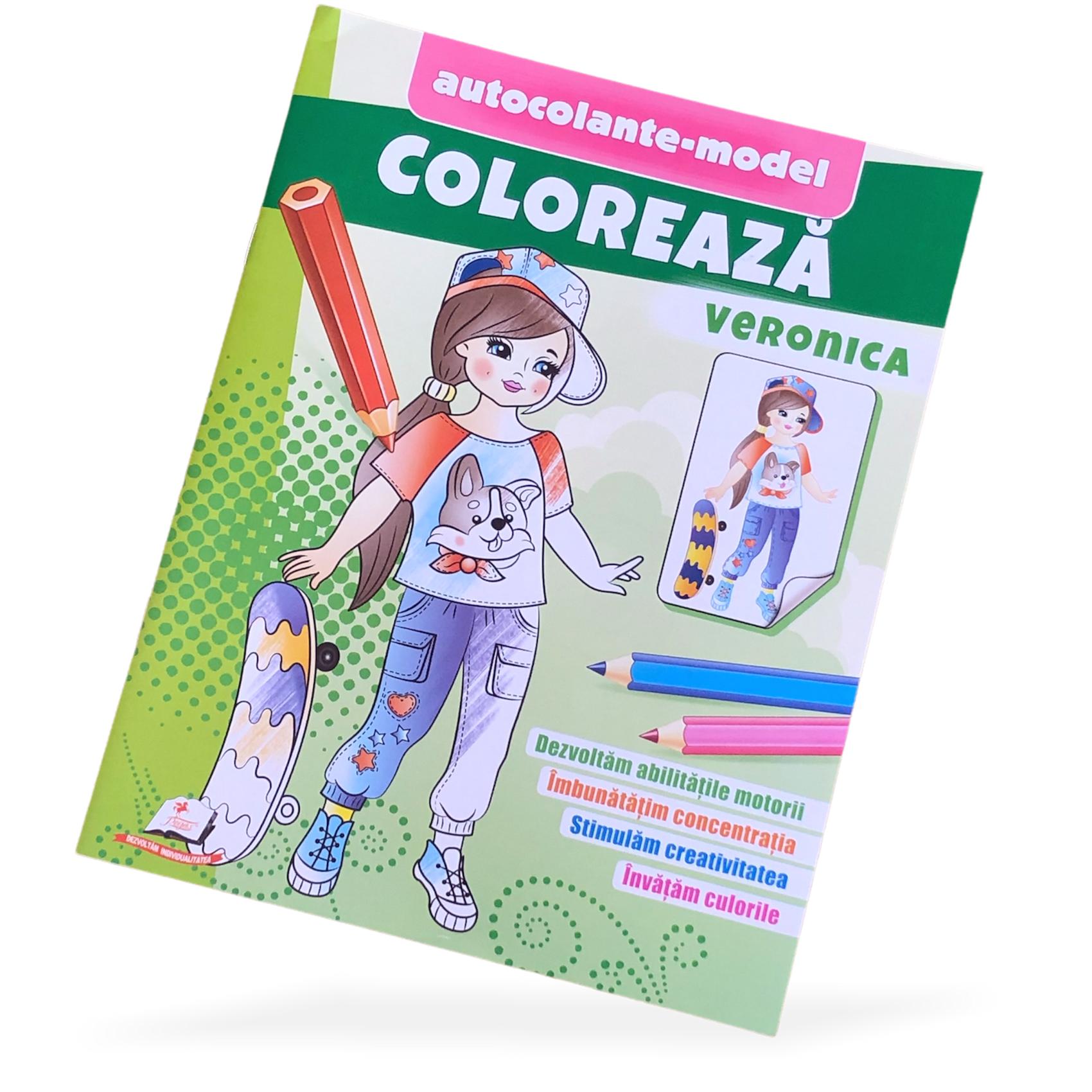 Coloreaza+autocolante - Veronica