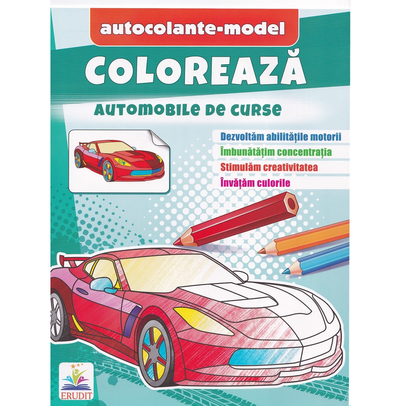 Раскраска + наклейки - Гоночные машины