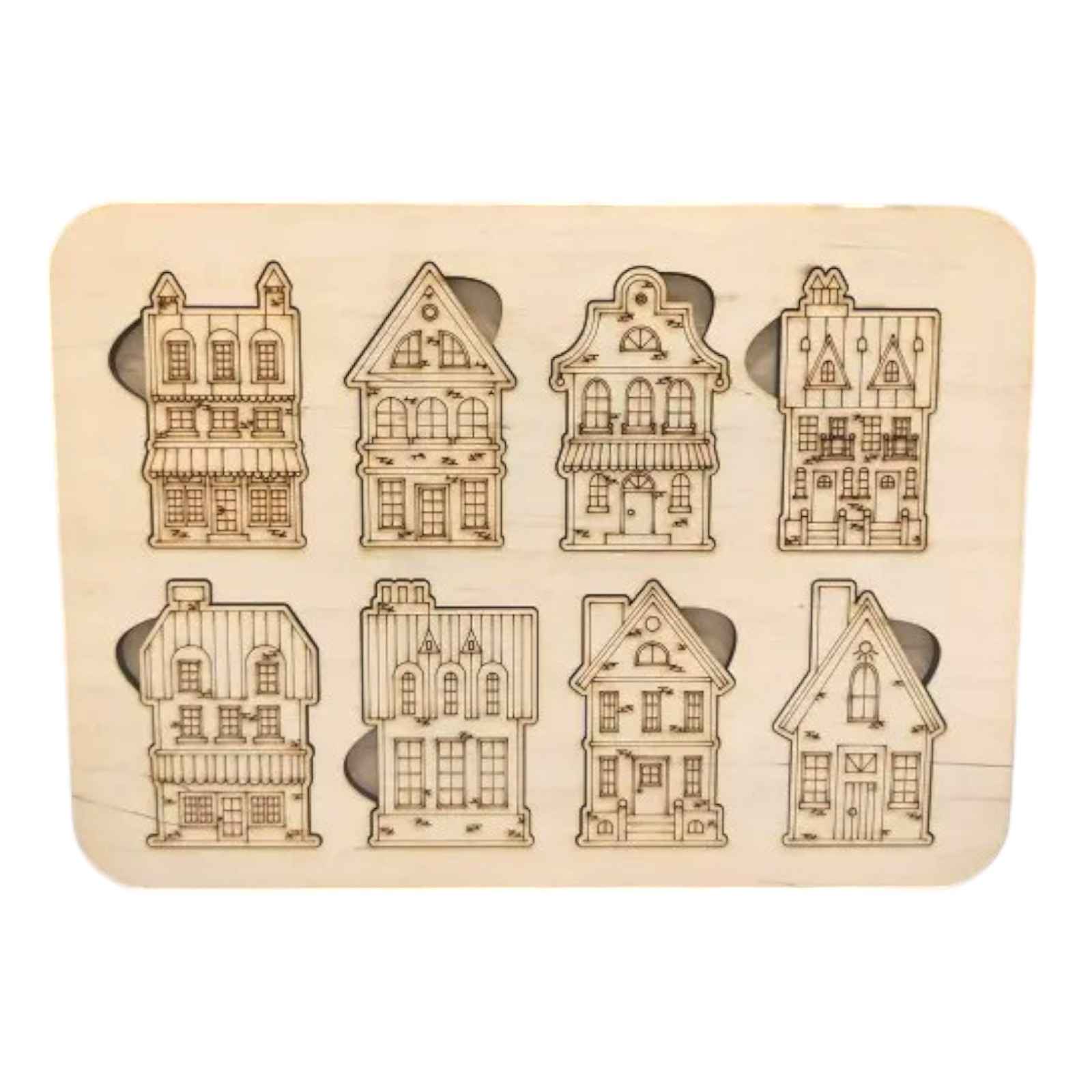 Puzzle din lemn ( CASE ) 38